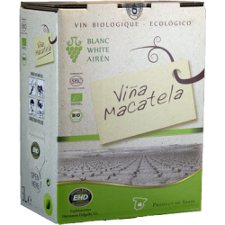 Вино біле сухе Macatela Airen органічне, 3 л