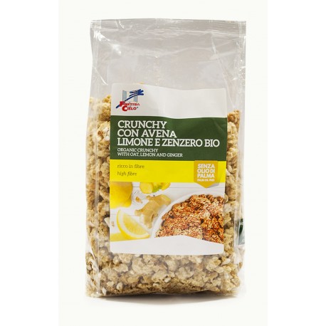 La Finestra Sul Cielo Organic Crunchy with Oat, Lemon and Ginger, 375 g