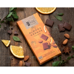  iChoc Organic Almond Orange Chocolate, 80 g