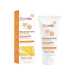 Acorelle Organic Tinted Sunscreen SPF 30 - Gold, 50 ml