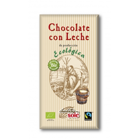 Шоколад молочний Chocolates Solé органічний, 100 г