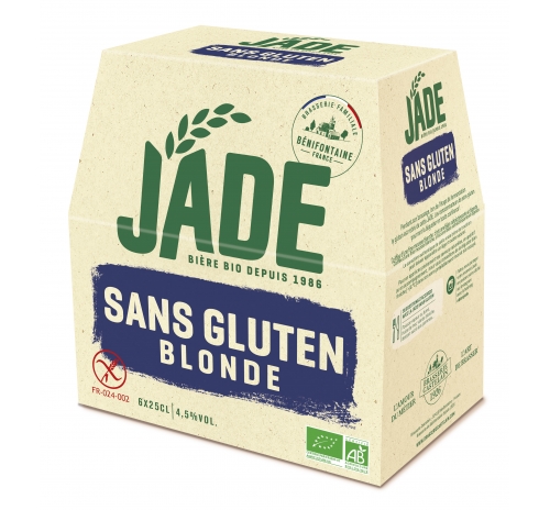 Пиво органическое светлое Jade Blonde без глютена, упаковка 6x250 мл
