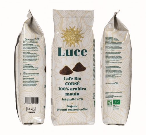 Ground strong coffee (Corsican) 100% ARABIC 250g, organic Luce Italy