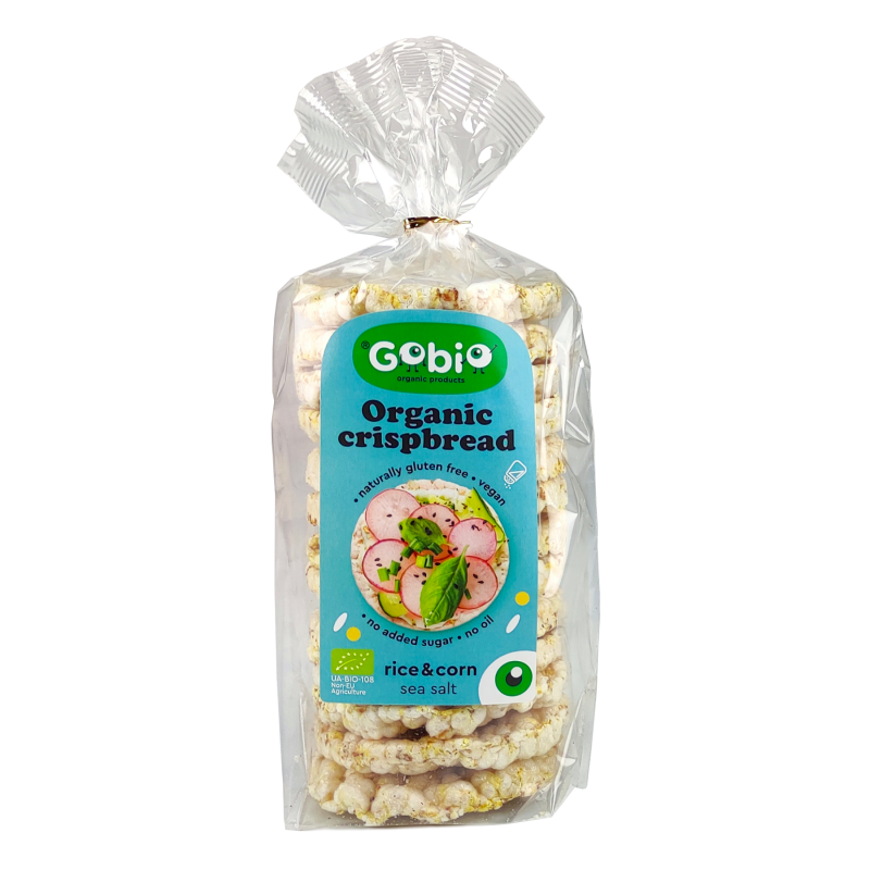 Organic Rice-corn bread with sea salt 100g, GO BIO Ukraine