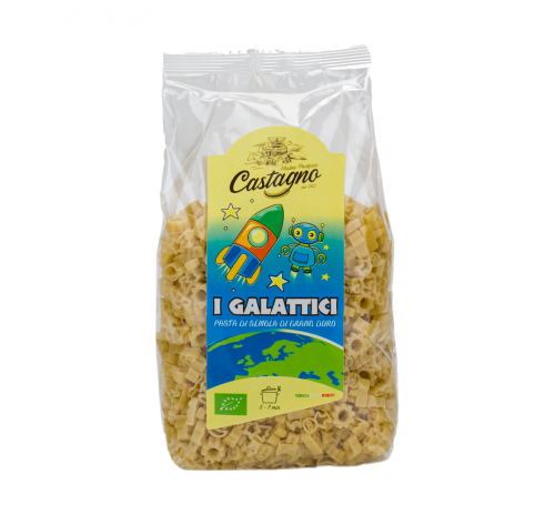 Макарони GALATTICI з пшениці Дурум 500г, органічні Castagno Італія